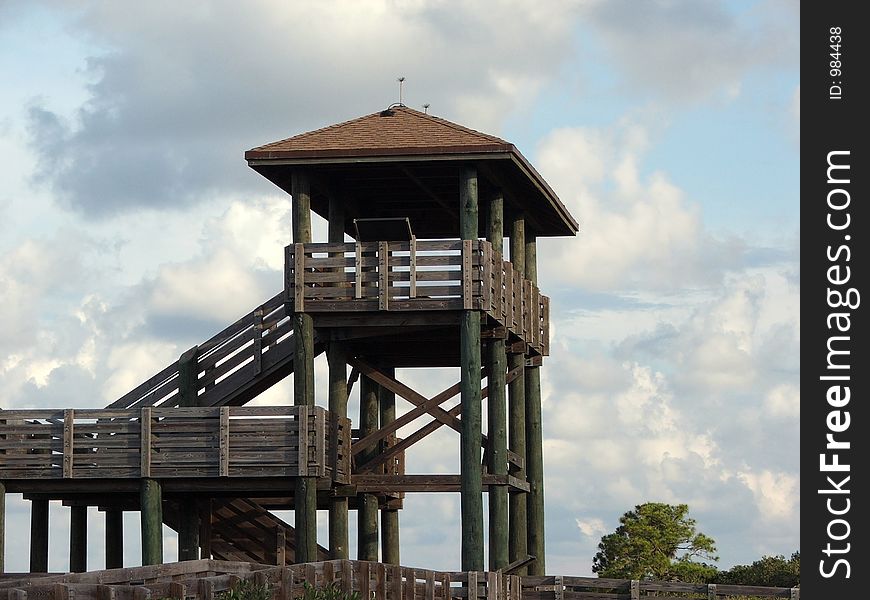 This observation tower looks out over the scenic Boca Ciega Bay in St Petersburg, FL. This observation tower looks out over the scenic Boca Ciega Bay in St Petersburg, FL