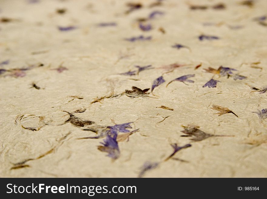Hand made paper with flowers