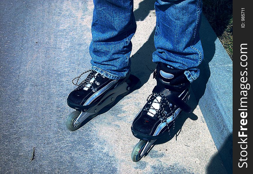 A pair of roller-blades