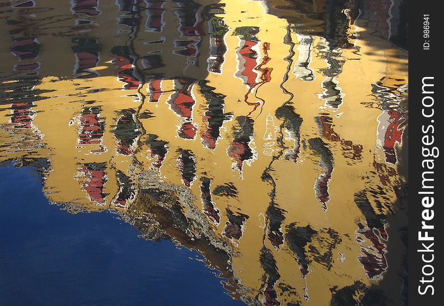 Building reflection on water