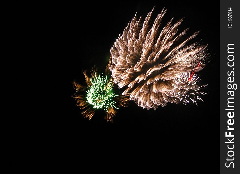 Multicolored fireworks