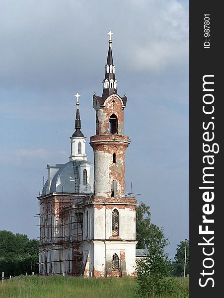Original church. Moscow suburb