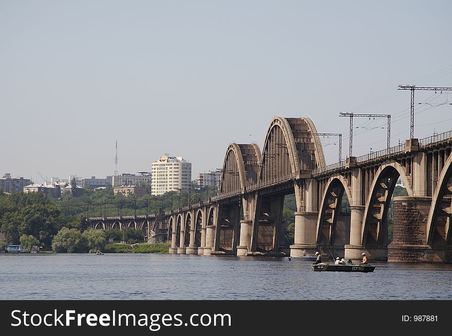 Bridge for Dniepr river