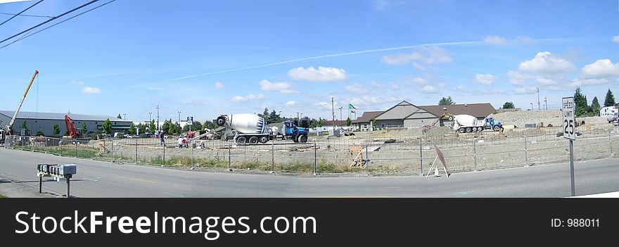 City Hall Construction Site Panorama