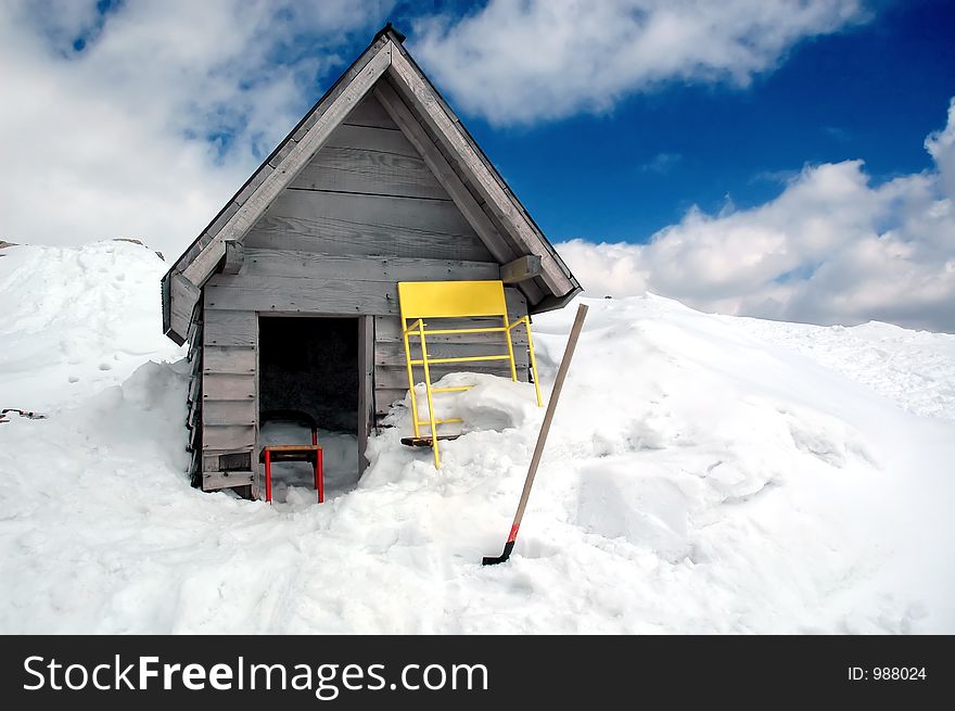 Little house on mountain