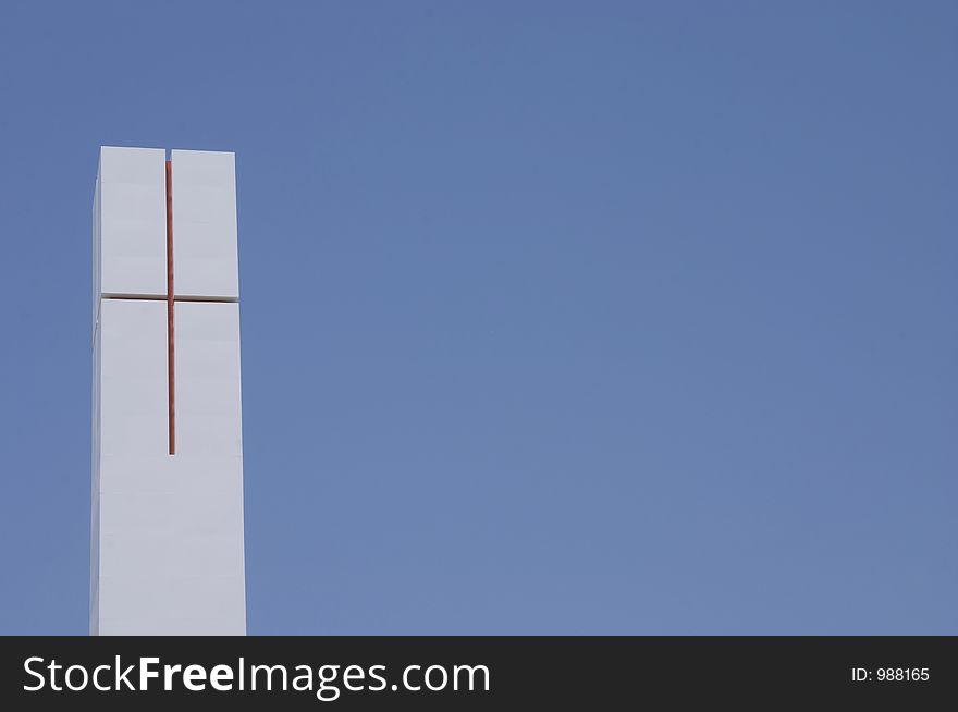 White cross tower