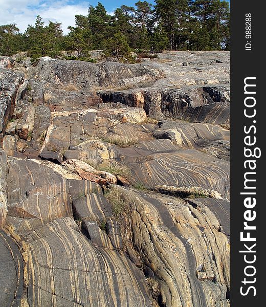Textures of the rock near Baltic sea