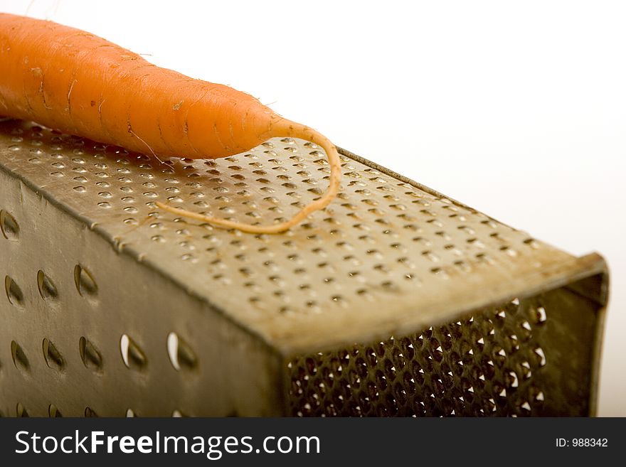 Carrots on a grater