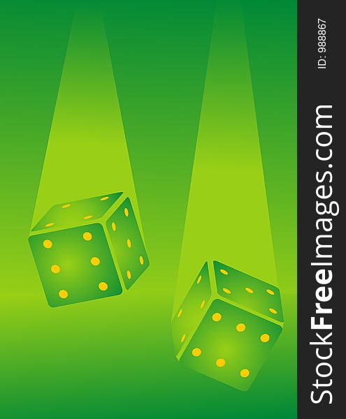 Lucky dice roll pair illustration. Lucky dice roll pair illustration