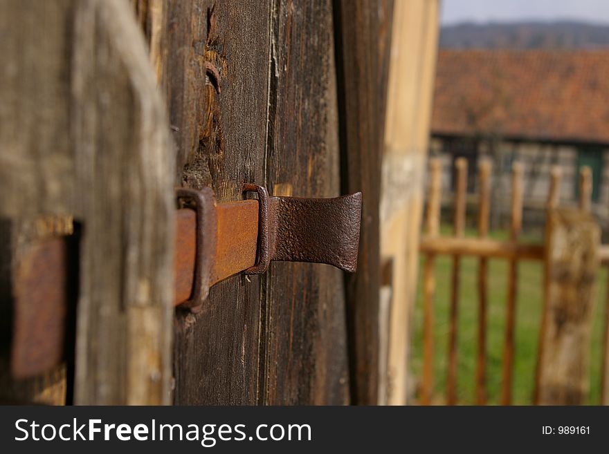 An old catch of a hutch