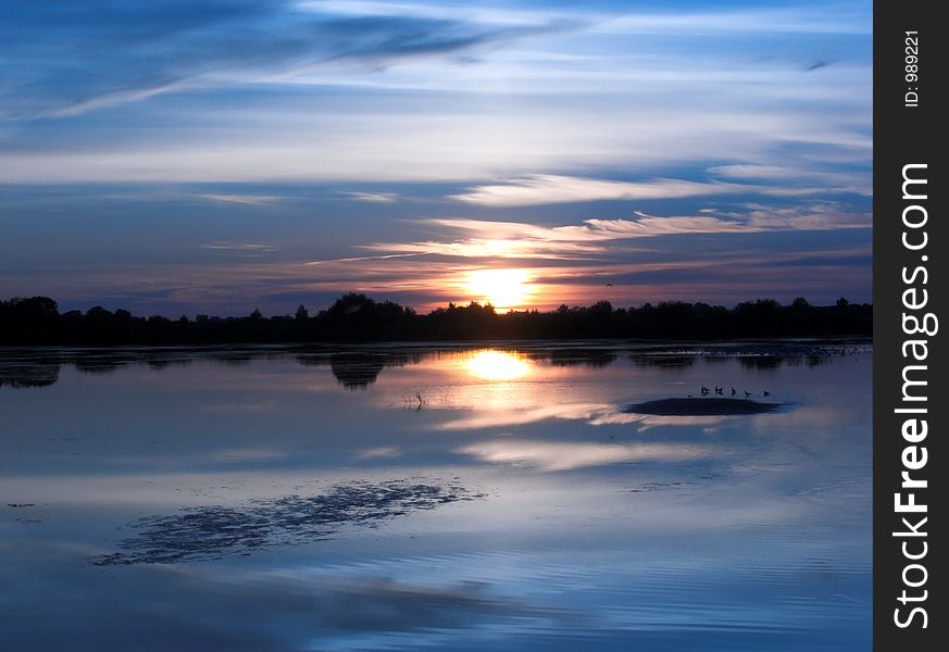 Sunset By The Lake