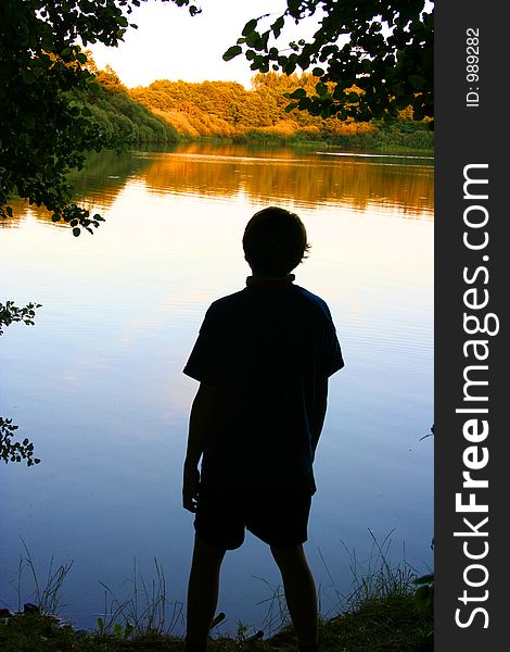 Boy In A Lake