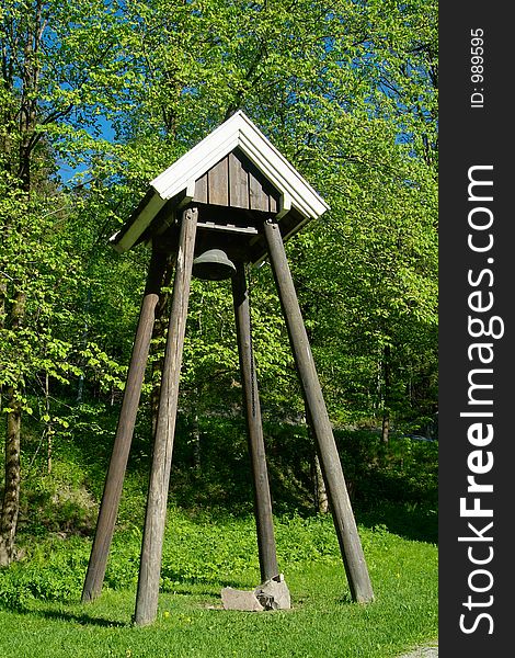 Small bell tower at Baerums Verk, Norway