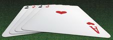 Poker Of Aces From Below Royalty Free Stock Photography Poker Of Aces From Below Royalty Free Stock Photography
