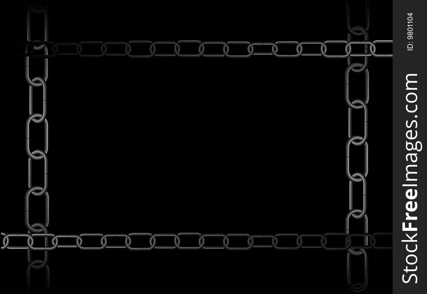 Frame in the form of iron circuits for an inscription or a photo in a vector