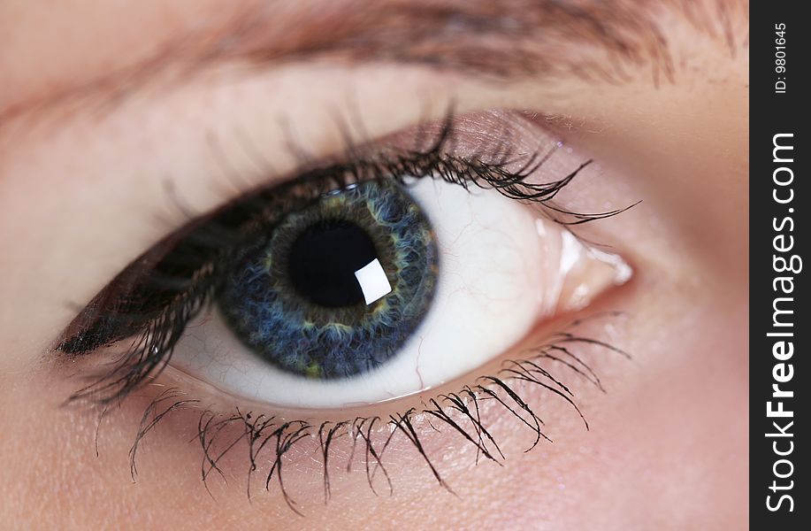 Close-up woman's eye (shallow DoF). Close-up woman's eye (shallow DoF)
