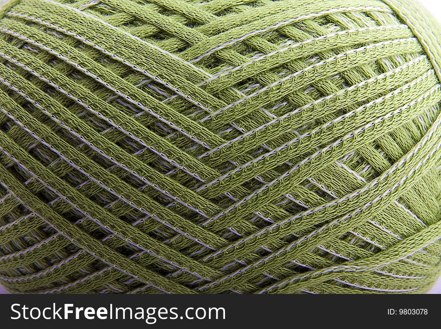 Green yarn for texture and background. Green yarn for texture and background