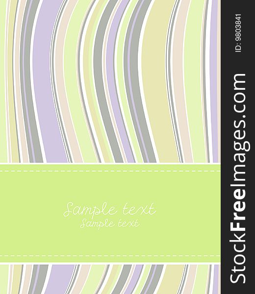 Colorful abstract illustration with lines and place for your own text. Vector art