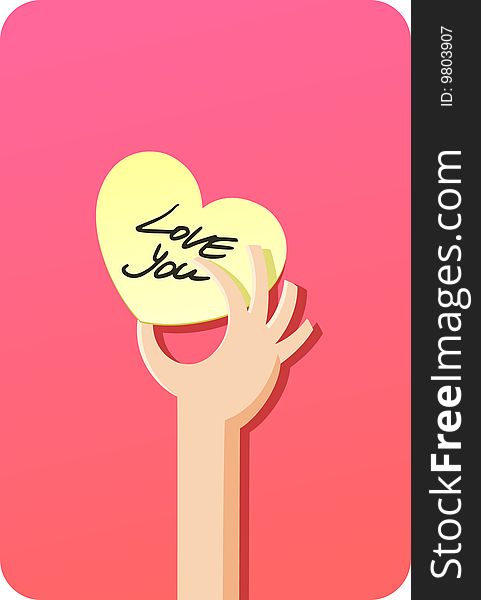 Human Hand And  Valentine Card | Concepts Series