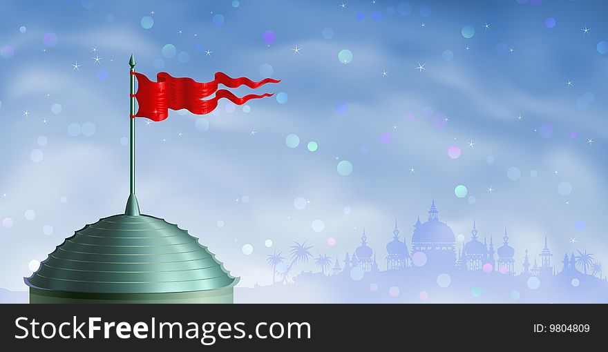 Red Tower Flag