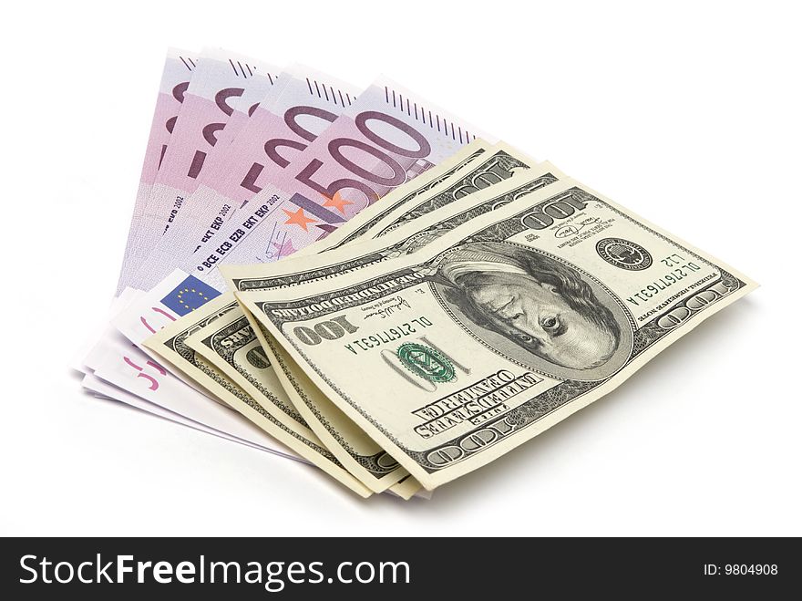 Money isolated on a white background