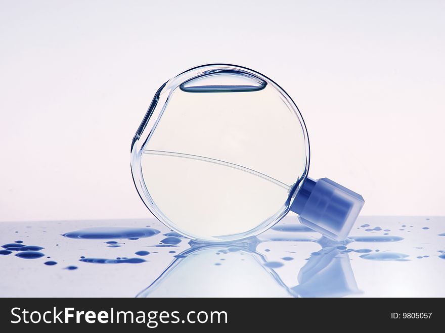 Perfume bottle on the table