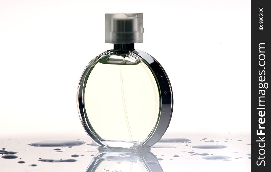 Perfume bottle on the table