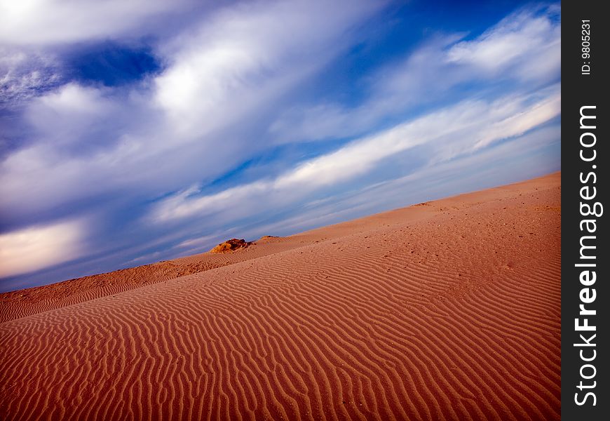 Desert landscape in the Sahara. Desert landscape in the Sahara