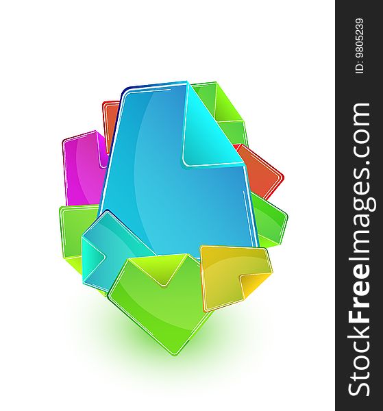 Stickers composition. Vector illustration for designers