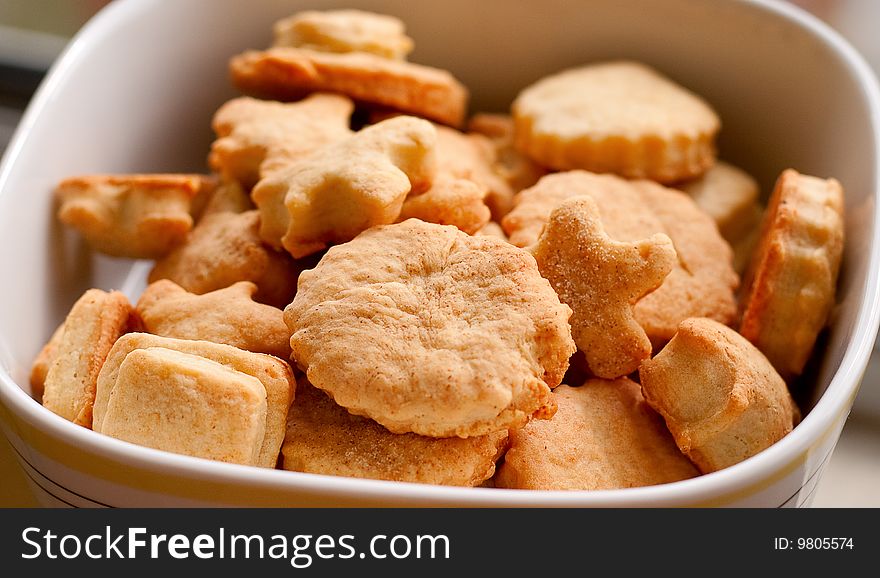 Homemade cookies on plate. Cooking at home concept