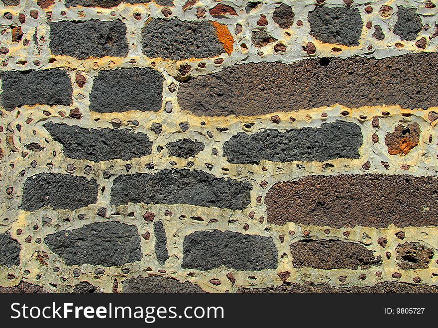 Old walls of houses in Italy