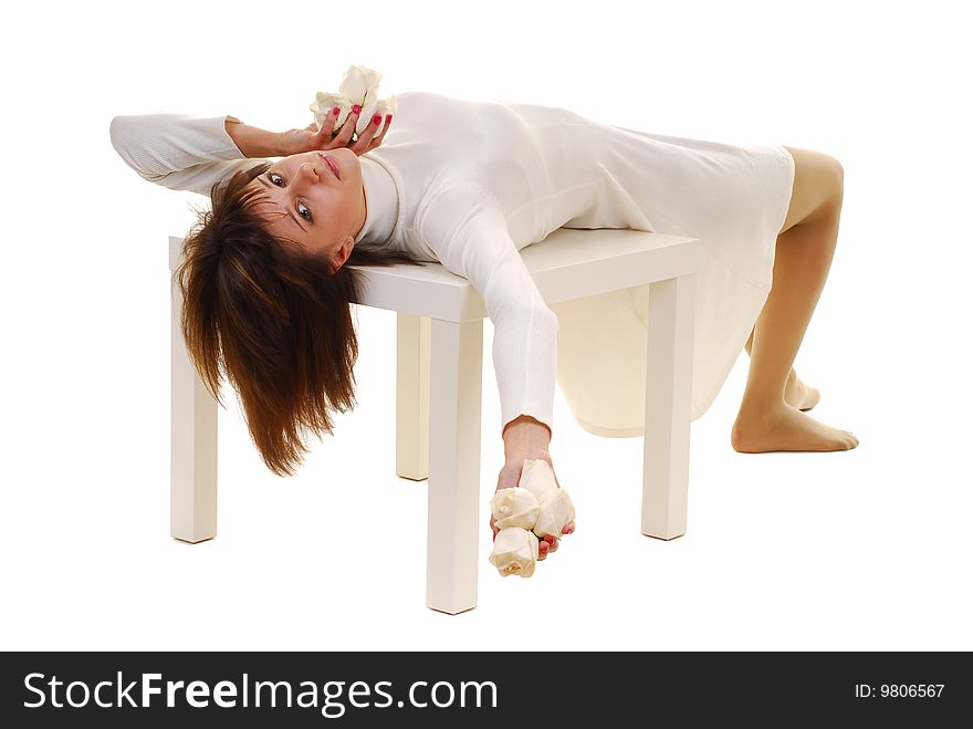 Woman Laying On Table
