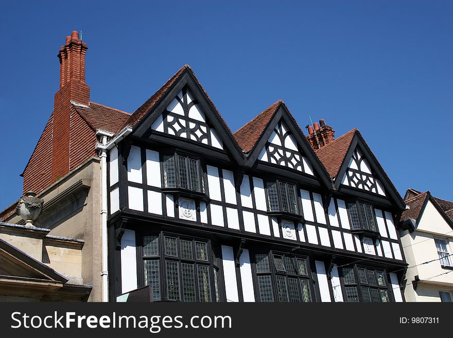 Black and white Tudor houses, Tewkesbury. Black and white Tudor houses, Tewkesbury