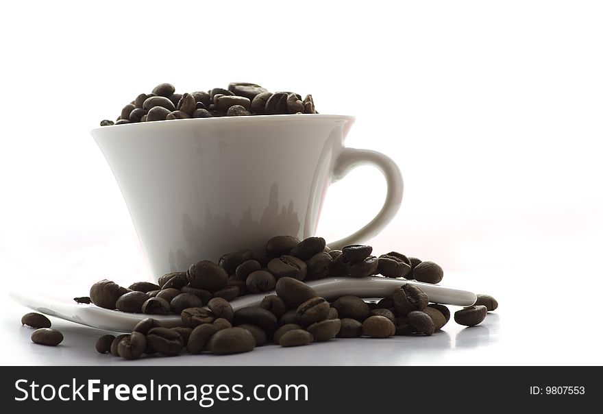 A cup of coffee isolated