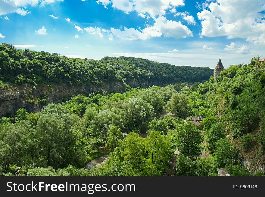 Old stone fort in Kamjanets-Podolsk.