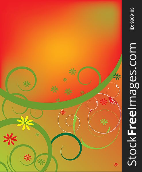 Red And Green Decorative Background