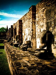Damaged Buddhas In Thailand Stock Photo Damaged Buddhas In Thailand Stock Photo