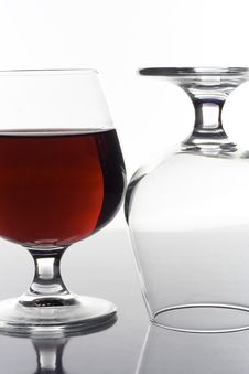 Two Glass On Table Royalty Free Stock Photography Two Glass On Table Royalty Free Stock Photography