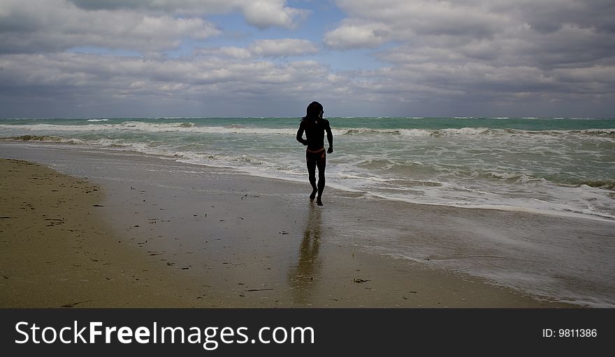 Man Running In Cuba