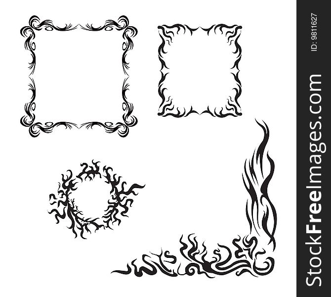 Other design elements of a flame of fire. By s. Other design elements of a flame of fire. By s.