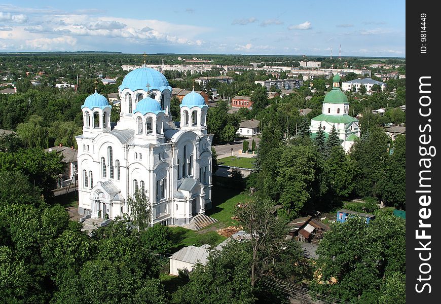 Christian church in small town, Ukraine