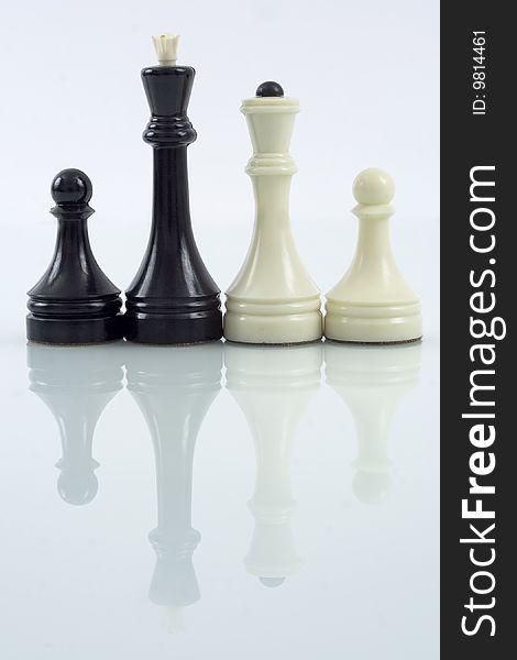 Family of chess pieces with reflect