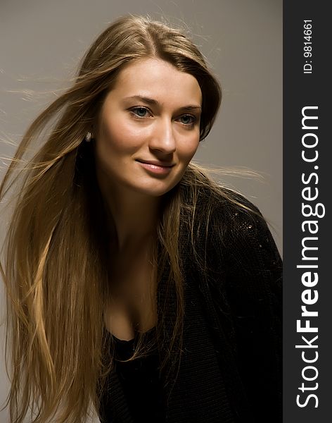 Young blonde with long hairs portrait2. Young blonde with long hairs portrait2