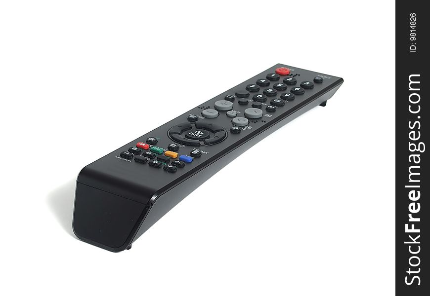 Remote control over white background