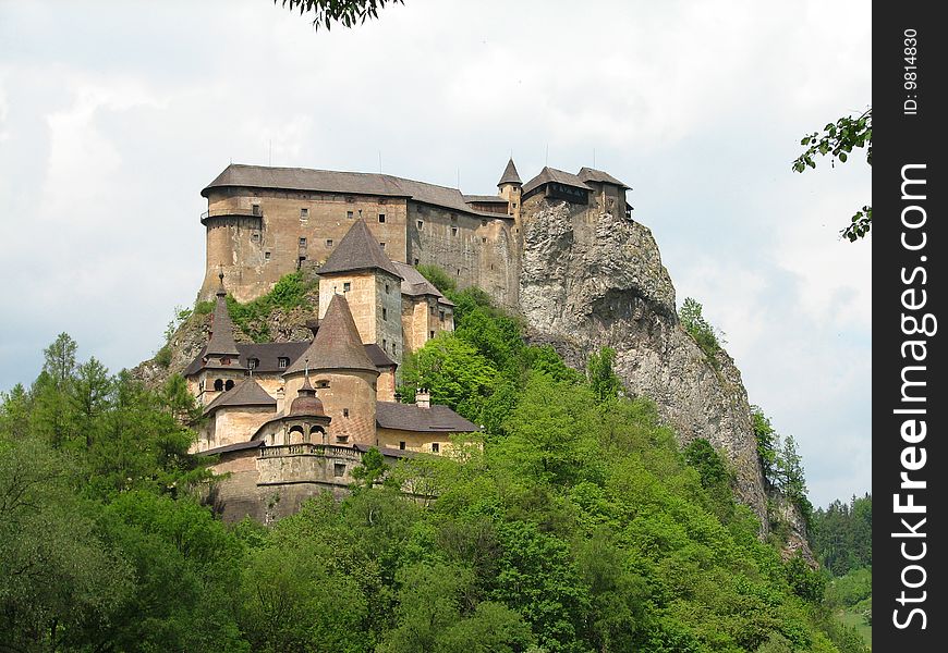 Orava Castle (Hungarian: Árva vára, German: Arwaburg, Slovak: Oravský hrad) is the name of a castle situated on a high rock (520 meters/1,760 feet), which was constructed in the 13th century. It is considered to be one of the most interesting castles in Slovakia. Many scenes of the 1922 film Nosferatu were filmed here, although until recently it was thought to have been shot in Transylvania