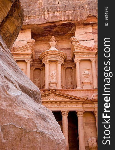 Ancient Petra ruins in Jordan