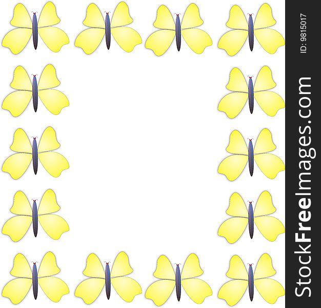 A Group Of Butterfly Pattern