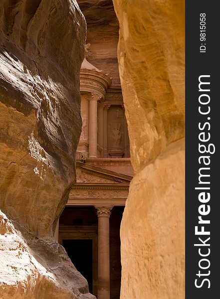 Ancient Petra ruins in Jordan