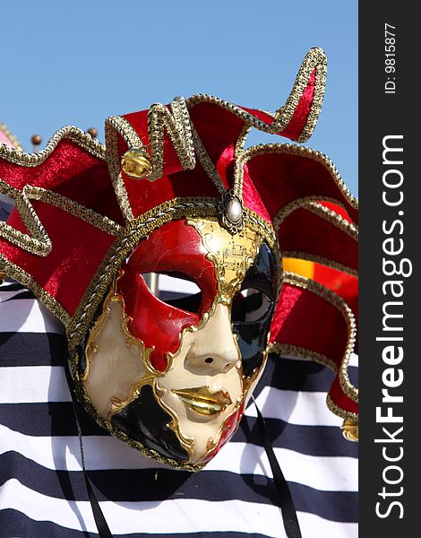 Traditional Venice mask with colorful decoration. Traditional Venice mask with colorful decoration