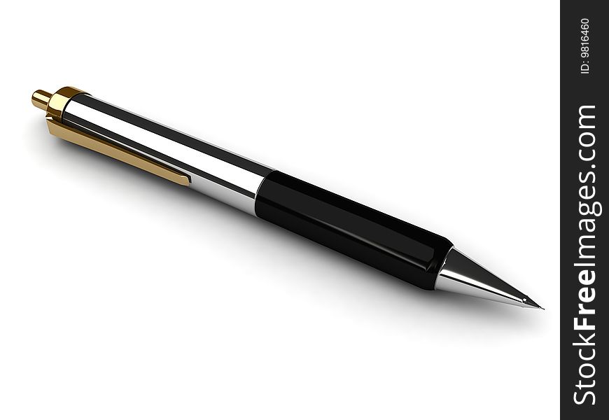 Three dimensional isolated ball point pen